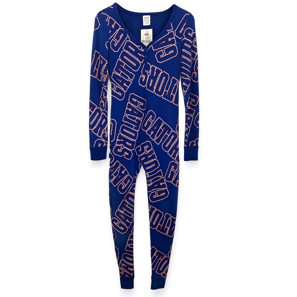 NWT PINK Victoria's Secret FL Gators Thermal Pajama Onepiece Size small UF